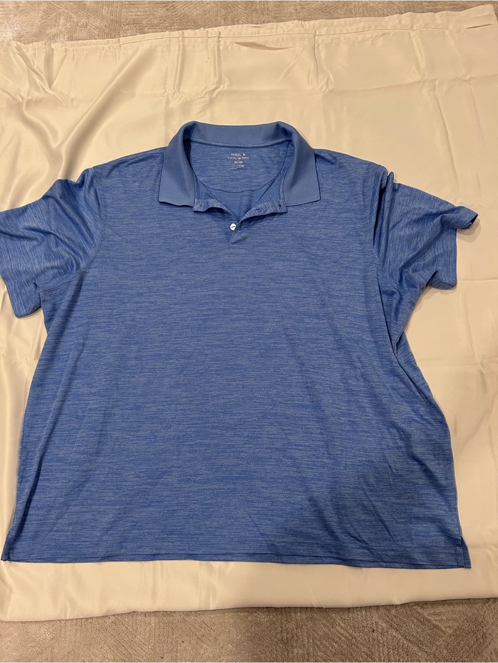 Haggar Men's Heather Blue Polo Shirt